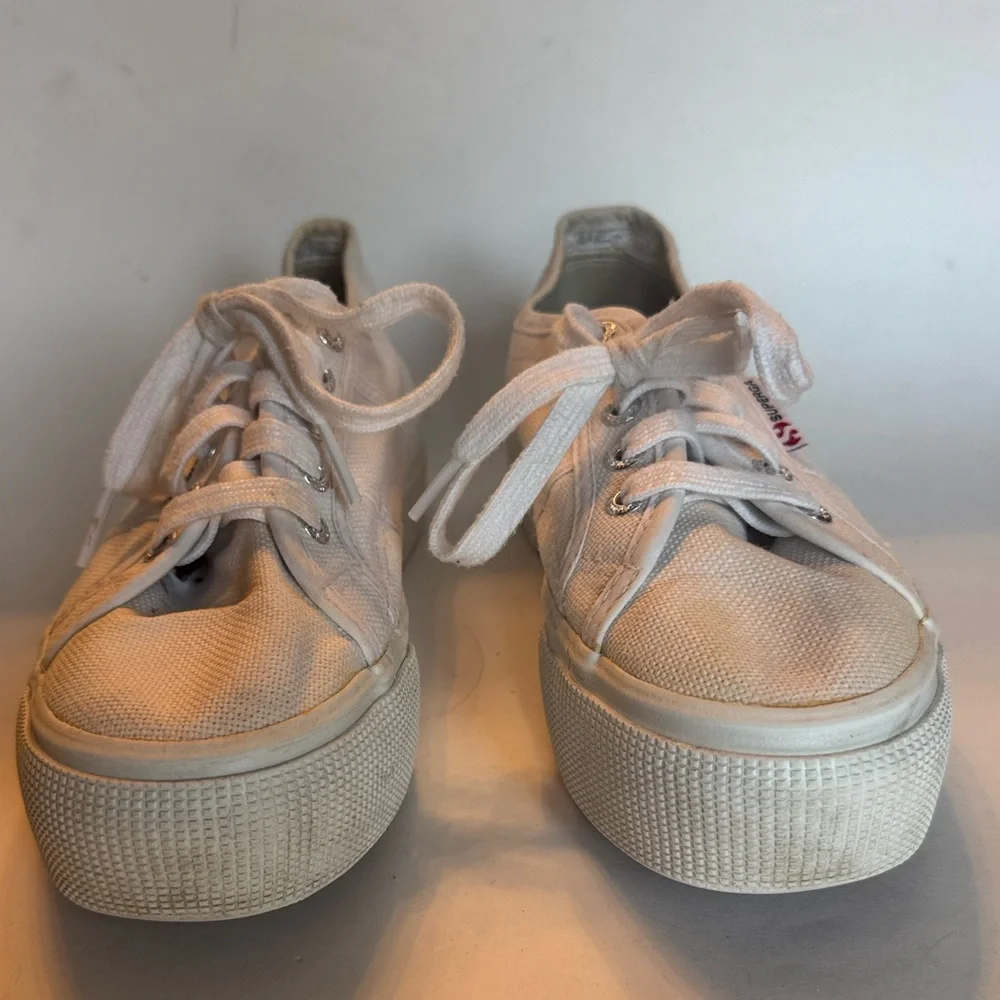 SUPERGA Canvas Platform Sneakers Size 37 6.5 EUC $80